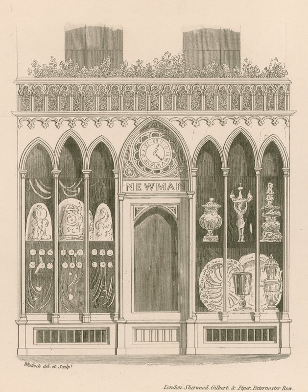 Shop Front Design in the Early English Style by Nathaniel Whittock