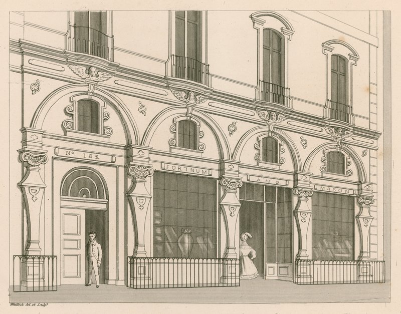 Shop Front for Fortnum and Mason, No 182 Piccadilly, London by Nathaniel Whittock