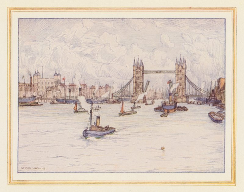 The Tower and the Tower Bridge by Nelson Dawson