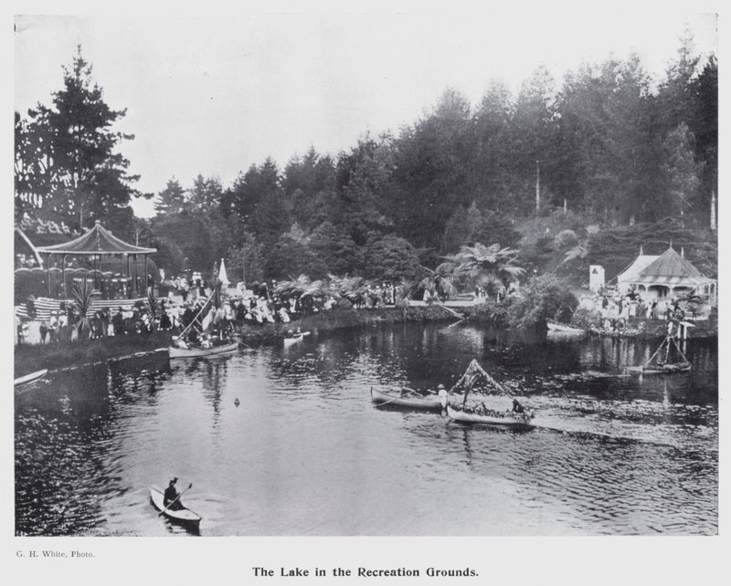New Plymouth, New Zealand: The Lake in the Recreation Grounds by New Zealand Photographer