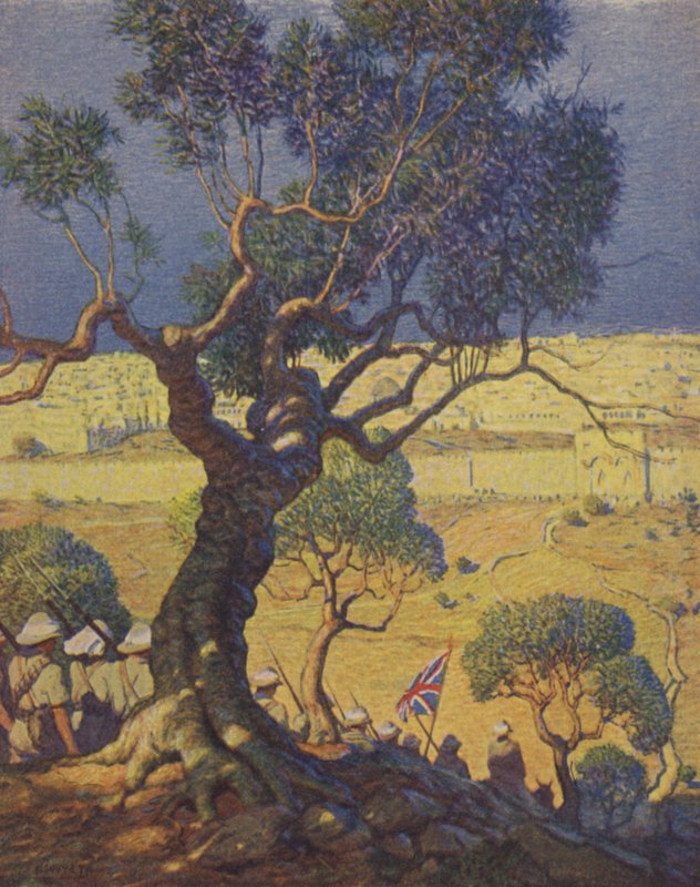 English Troops Descending the Mount of Olives by Newell Convers Wyeth