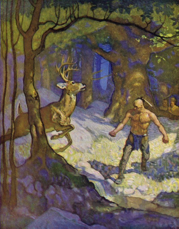 Illustration for The Last of the Mohicans by Newell Convers Wyeth