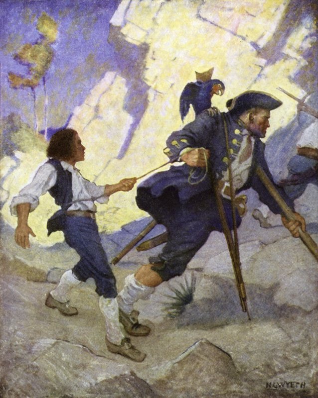 Illustration for Treasure Island by Newell Convers Wyeth