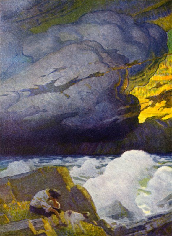 Illustration for Robinson Crusoe by Newell Convers (after) Wyeth
