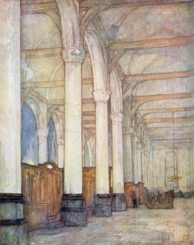 A Church Interior, Monnickendam by Nico Jungman