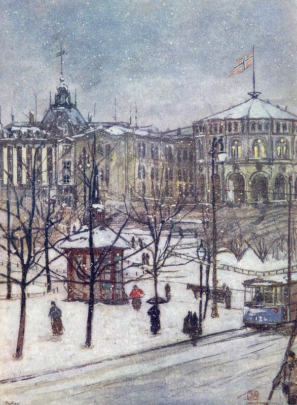 Norway: The Houses of Parliament (Storthing), Christiania by Nico Jungman
