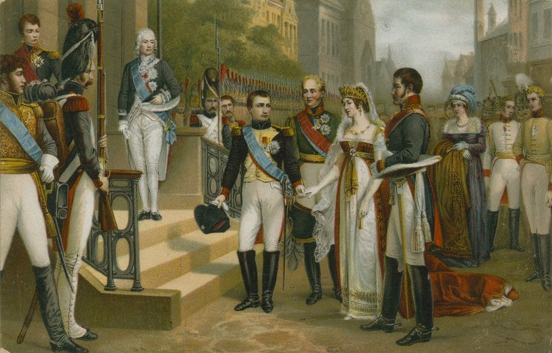 Napoleon Receiving Queen Louise of Prussia at Tilsit, 6 July 1807 by Nicolas Louis Francois Gosse