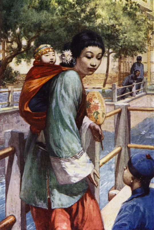 China: Girl and baby by Norman Hardy