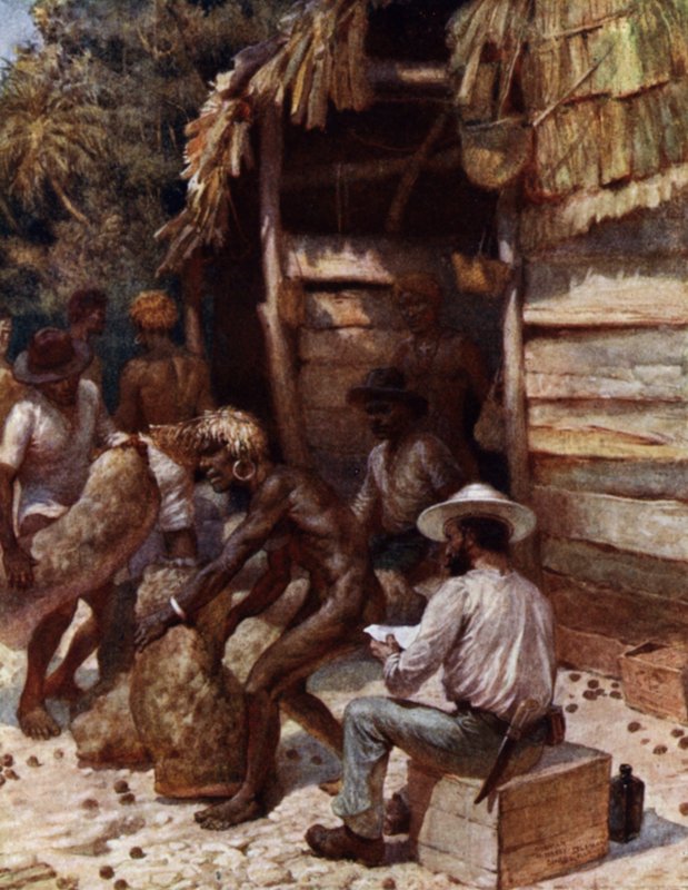 Johnnie Pratt with his Ivory Nuts at Simbo, Solomon Islands by Norman Hardy
