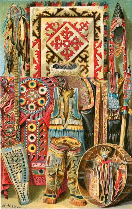 Culture of the Mongols: Fabrics and designs by North American
