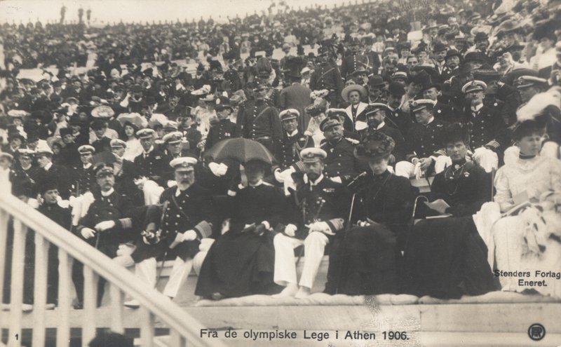 Dignitaries watching the 1906 Olympic Games, Athens by Norwegian Photographer