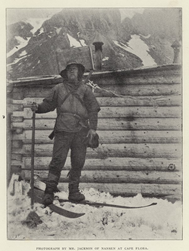 Photograph by Mr Jackson of Nansen at Cape Flora by Norwegian Photographer