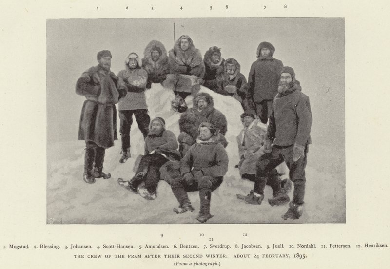 The Crew of the Fram after their second winter, about 24 February 1895 by Norwegian Photographer