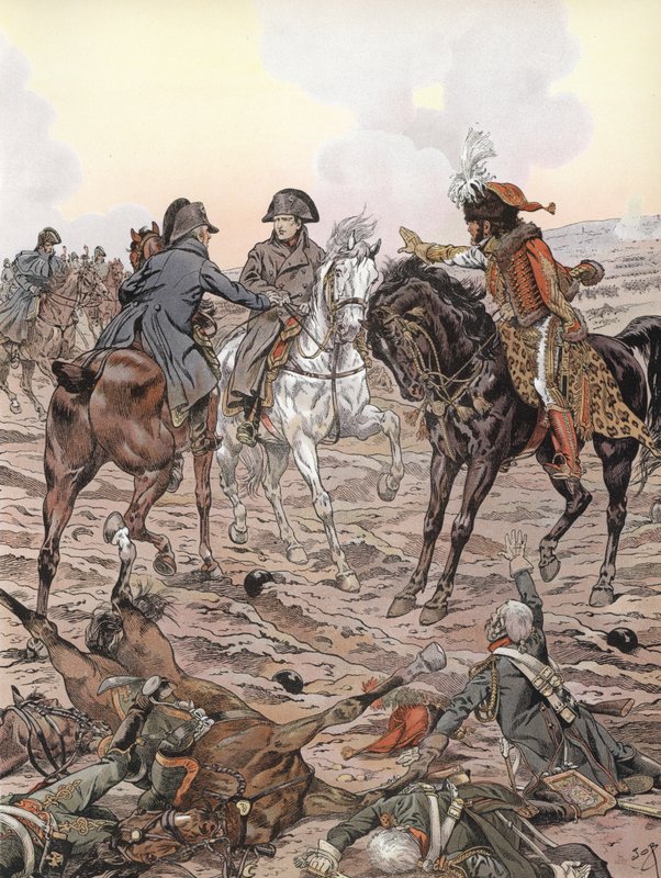 Napoleon During the Battle of Austerlitz by Onfray de Breville Job