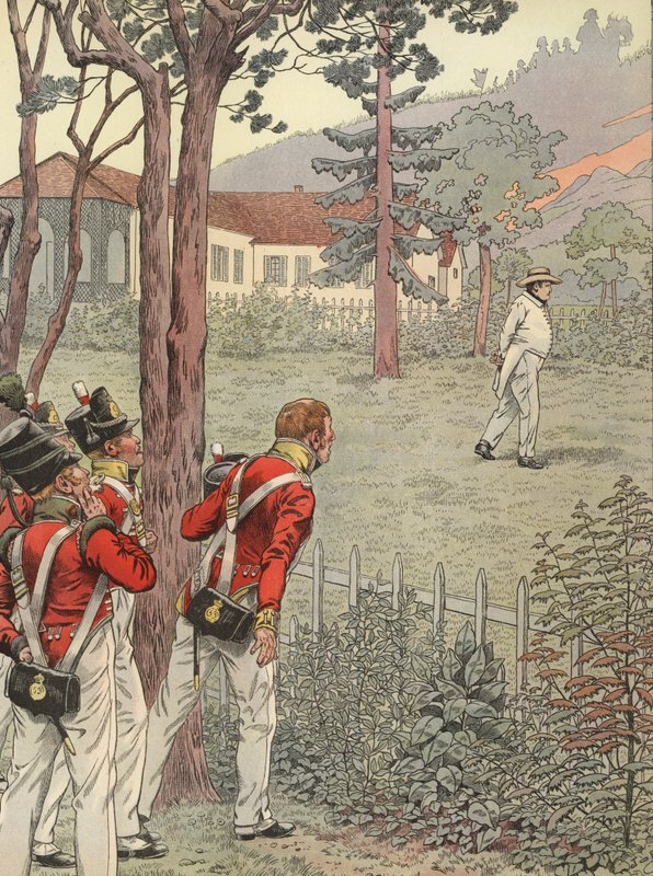 Napoleon Walking in His Garden When Prisoner at St. Helena by Onfray de Breville Job
