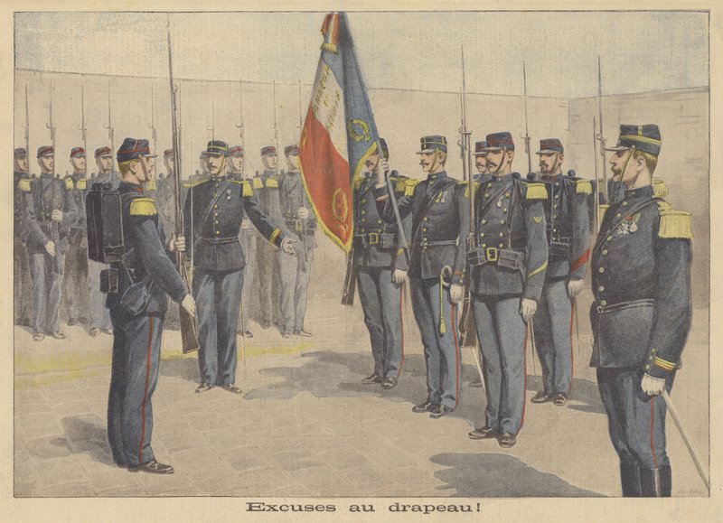 A Soldier Made to Apologize to the French Flag for Having Insulted It by P.H.G.V. Michel