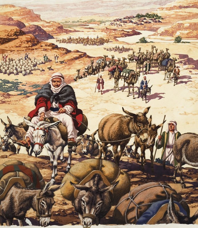 Biblical Scene by Pat (1907-95) Nicolle