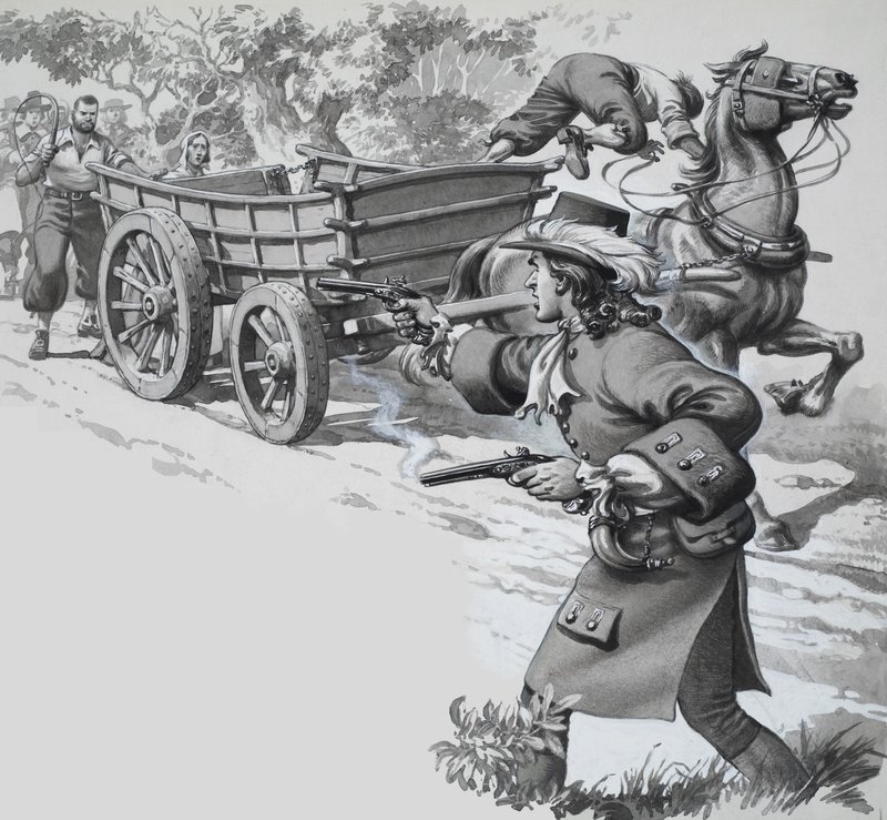 The Whipping of Widow Green by Pat (1907-95) Nicolle