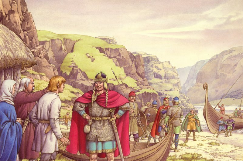 Ragnar Lodbrok, one of the first Vikings to raid Britain by Pat (1907 95) Nicolle