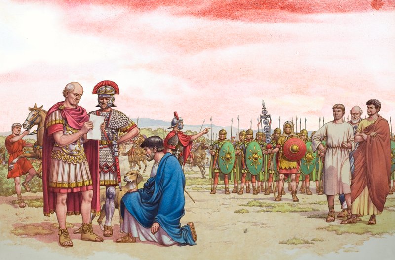 Romano British Appeal to General Aetius by Pat (1907 95) Nicolle