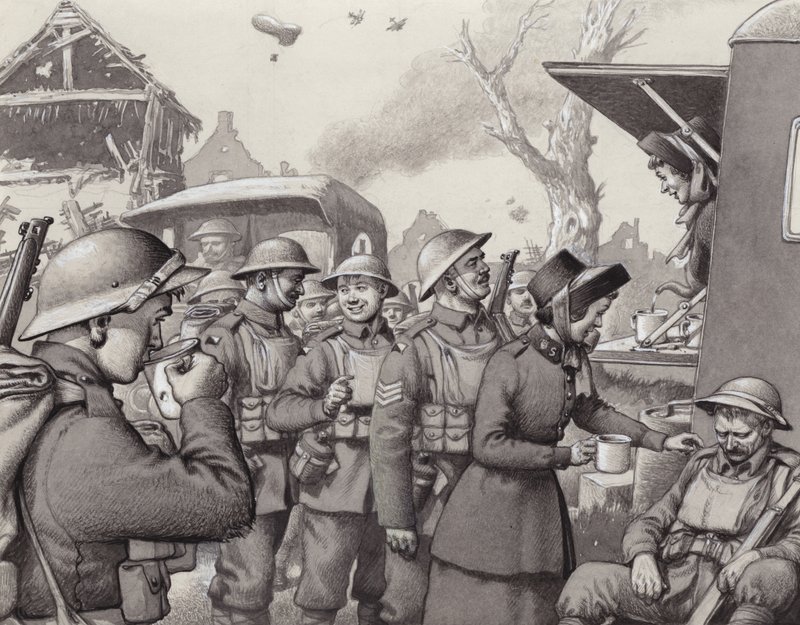 Women from the Salvation Army during the Great War by Pat (1907 95) Nicolle