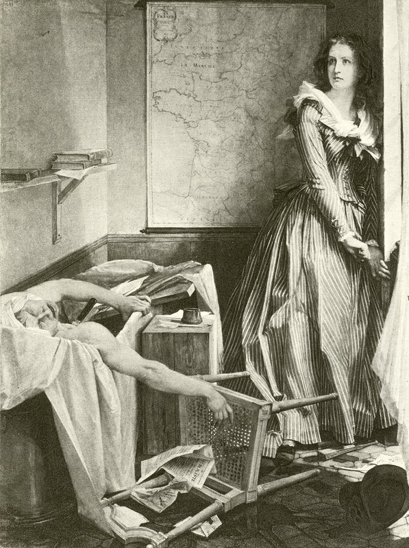 Charlotte Corday and Marat by Paul Baudry