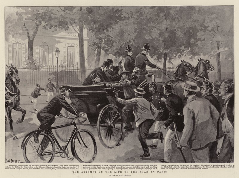 The Attempt on the Life of the Shah in Paris by Paul Destez