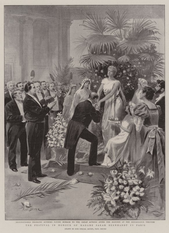 The Festival in Honour of Madame Sarah Bernhardt in Paris by Paul Destez