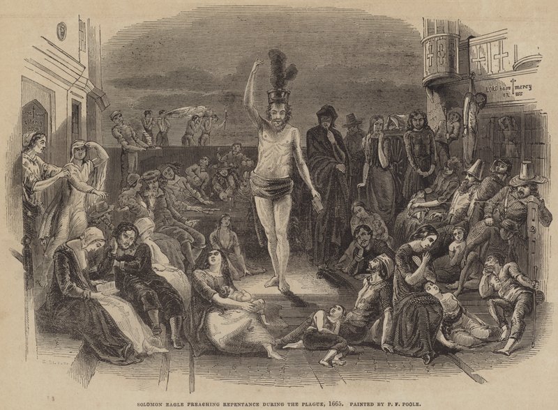 Solomon Eagle Preaching Repentance During the Plague, 1665 by Paul Falconer Poole