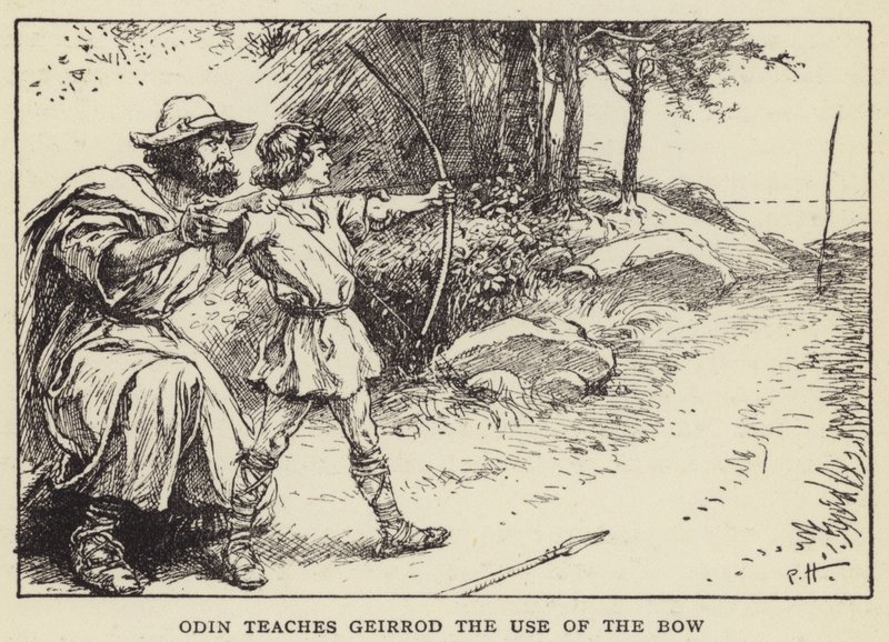 Odin teaches Geirrod the Use of the Bow by Paul Hardy