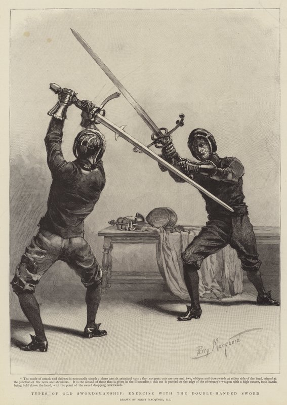 Types of Old Swordmanship, exercise with the Double-Handed Sword by Percy Macquoid