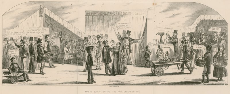Bartholomew Fair, London: Sunday before the fair, Greenwich by Percy Cruikshank