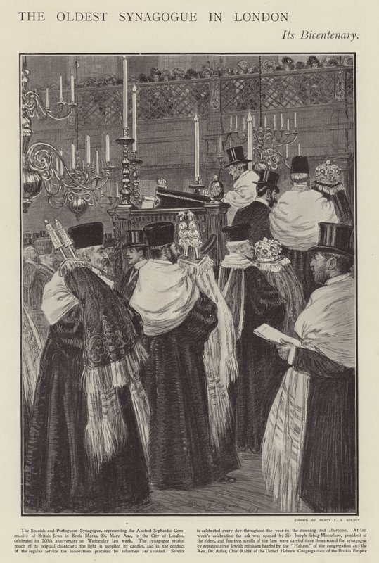 Bicentenary of the Spanish and Portuguese Synagogue, the Oldest Synagogue in London by Percy F.S. (after) Spence