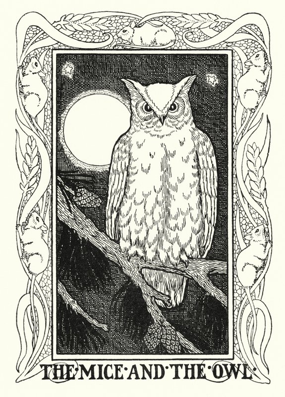 Fables of La Fontaine: The mice and the owl by Percy James Billinghurst
