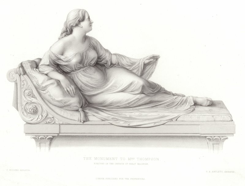 Monument to Mrs Thompson Erected in the Church of Great Malvern by Peter Hollins