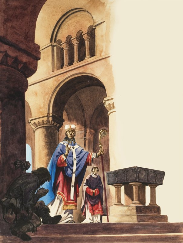A Scene in a Norman Cathedral by Peter Jackson