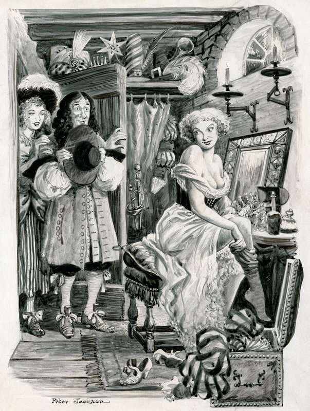 King Charles II Visiting Nell Gwynn in Her Dressing Room by Peter Jackson