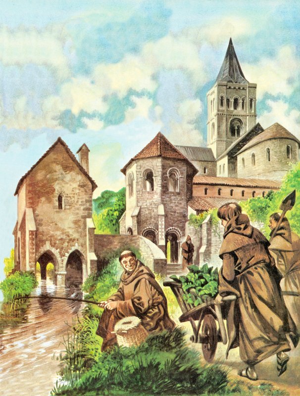 Monks fishing by Peter Jackson