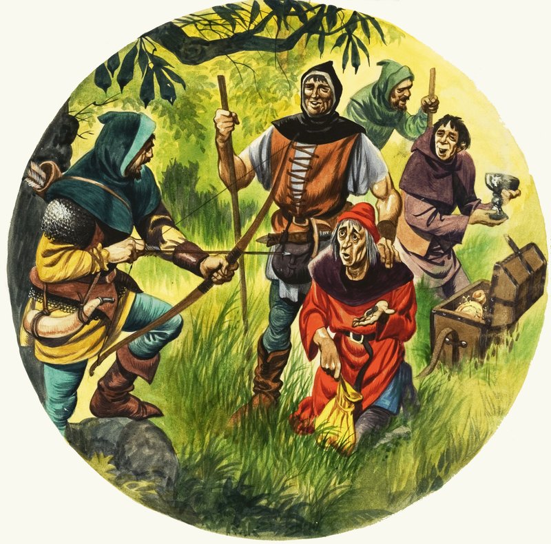 The Wonderful Story of Britain: The Wise King Edward. Highway Robbers Claim Their Latest Victim by Peter Jackson