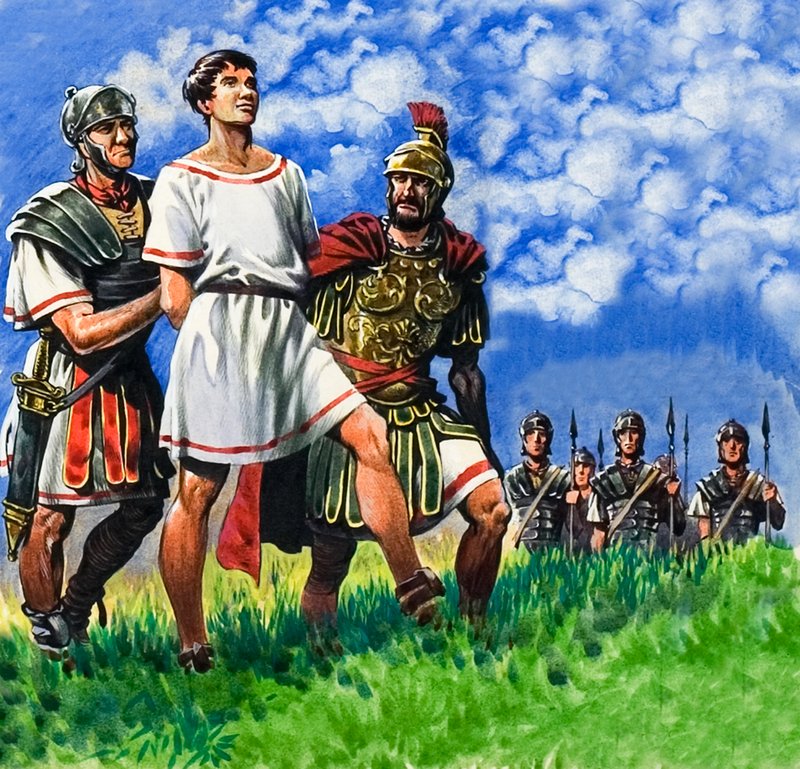 Young Briton Arrested by Roman Soldiers by Peter Jackson