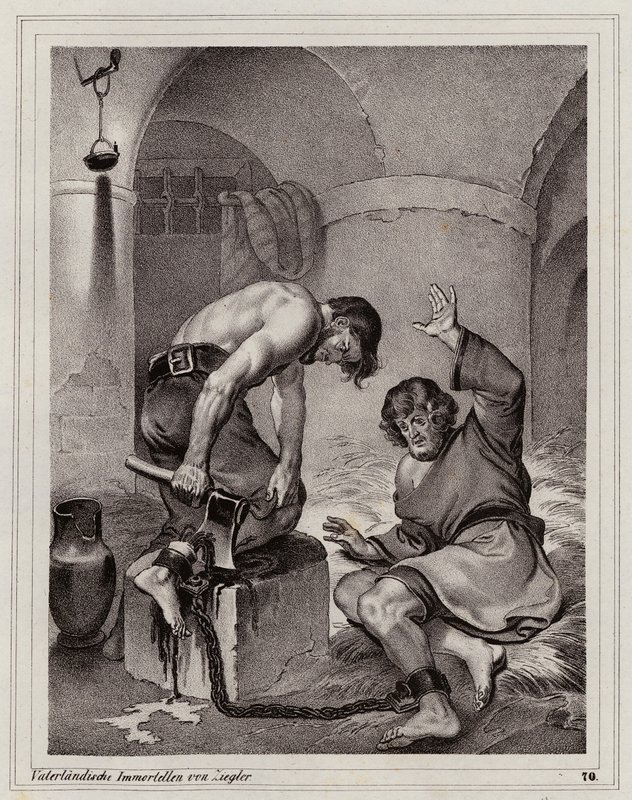 Escape of Andreas Budiats, Squire of Emerich von Lowenstein by Peter Johann Nepomuk Geiger