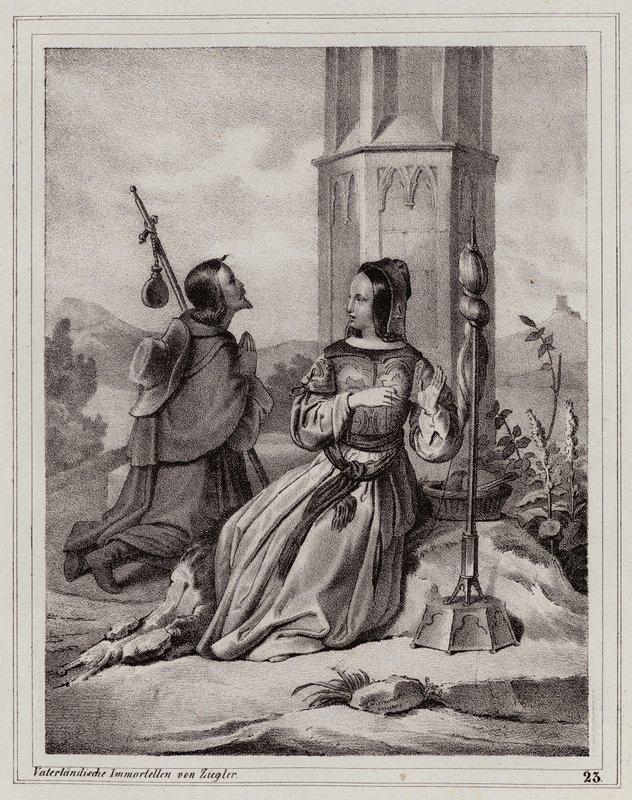 Legend of the Spinner at the Cross, Vienna by Peter Johann Nepomuk Geiger
