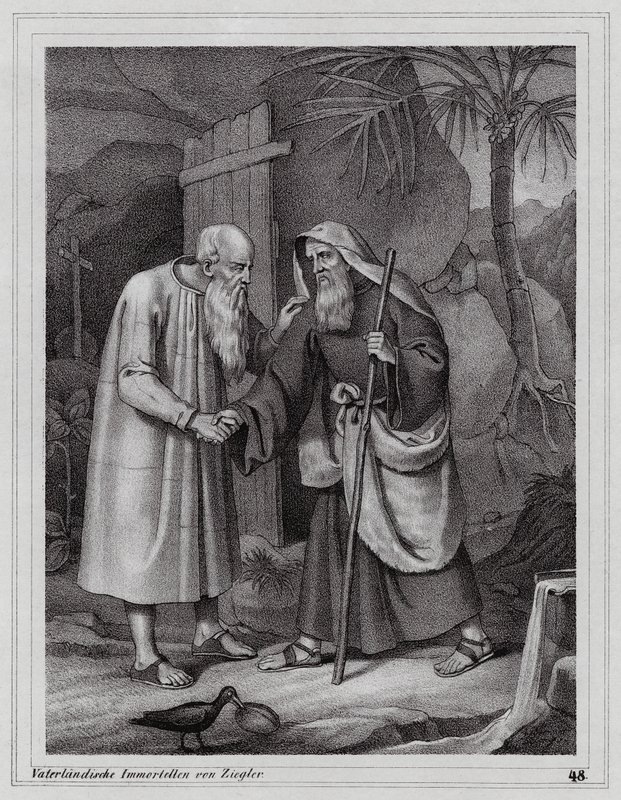 St Paul of Thebes, Christian Hermit by Peter Johann Nepomuk Geiger