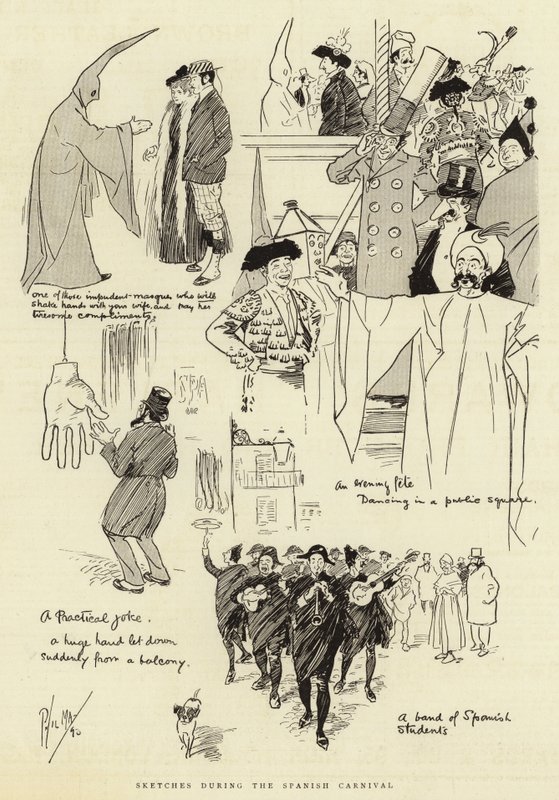 Sketches During the Spanish Carnival by Phil May