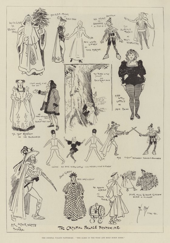 The Crystal Palace Pantomime, The Babes in the Wood and Bold Robin Hood by Phil May