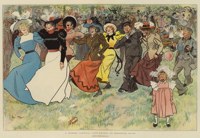 A Cockney Carnival, Bank Holiday on Hampstead Heath by Phil May