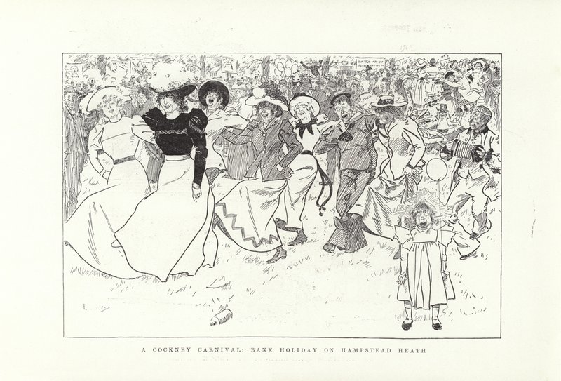 A Cockney Carnival, Bank Holiday on Hampstead Heath by Phil May