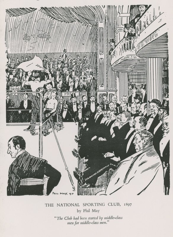 A Boxing Match at the National Sporting Club by Phil May