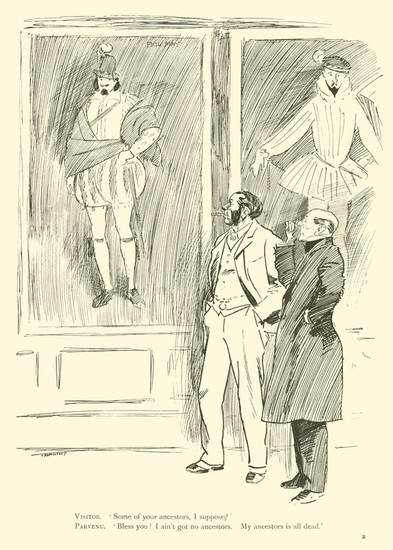 Cartoon by Phil May, from the 1890s by Phil May
