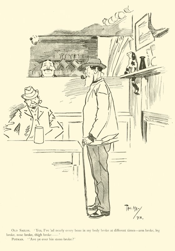 Cartoon by Phil May, from the 1890s by Phil May